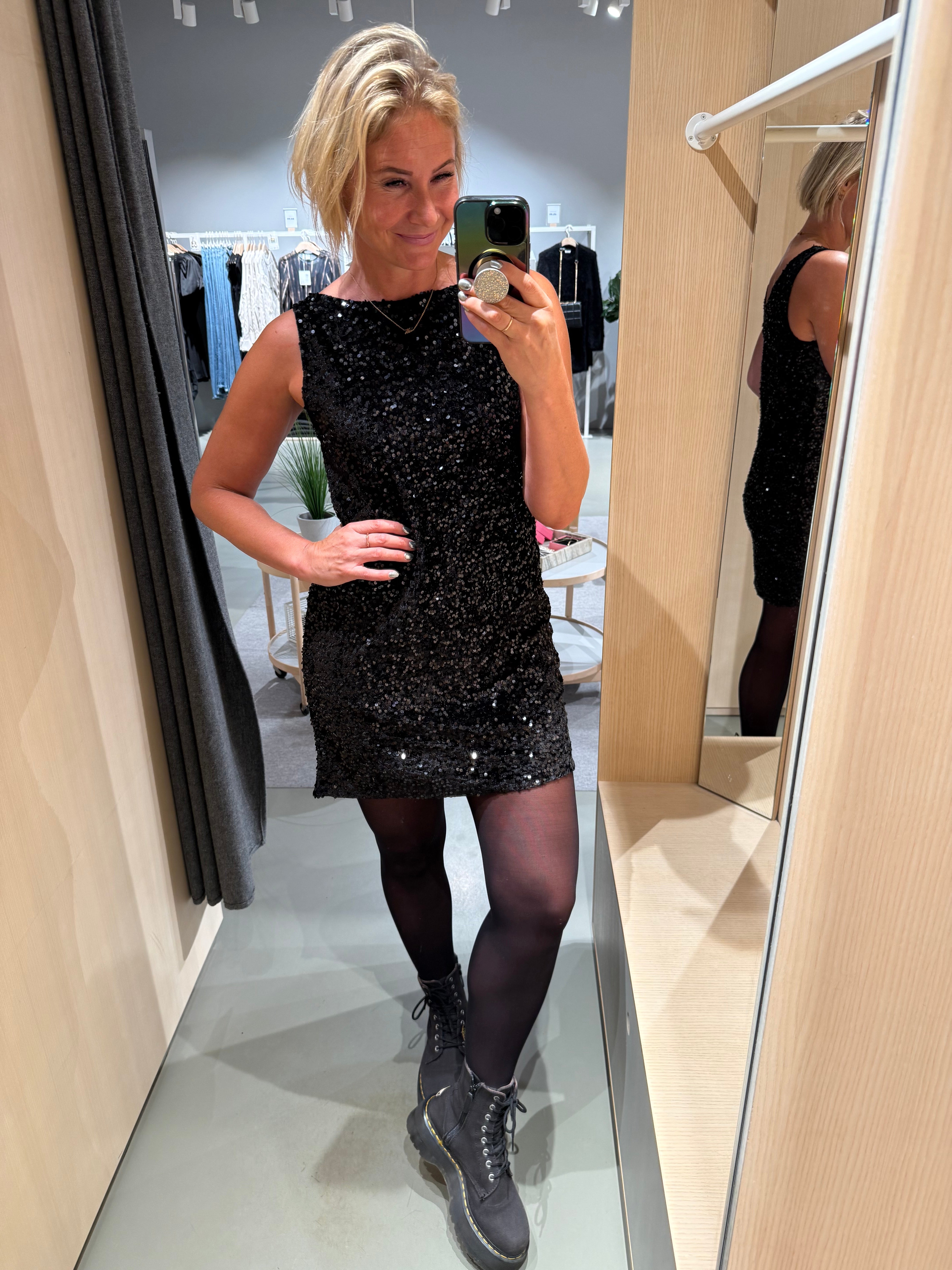 PCKAM Short Dress - Black